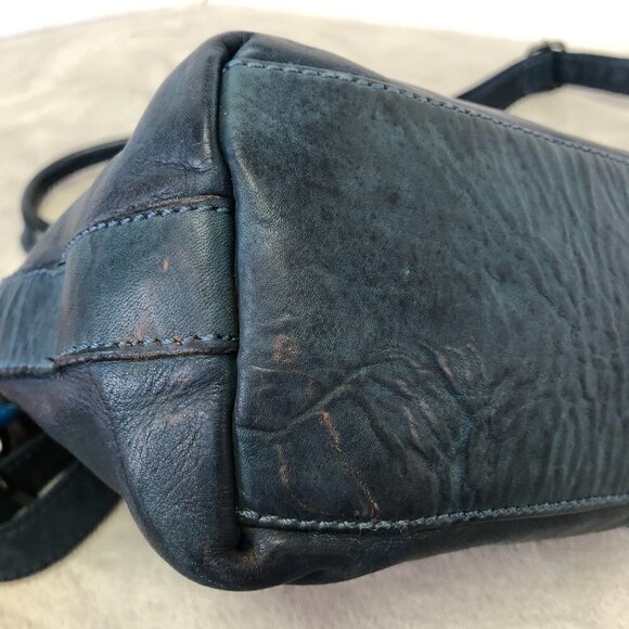 Blue Leather Shoulder Bag - Picture 16 of 16